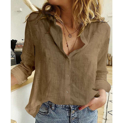 Women’s Lightweight Textured Long-Sleeve Blouse