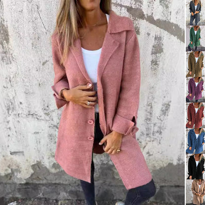 Women’s Long Knit Button Cardigan