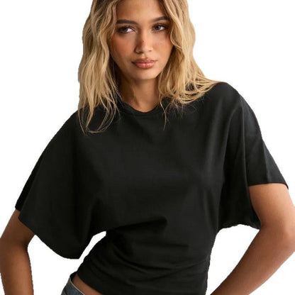 Women’s Structured Short-Sleeve Fitted Waist Top