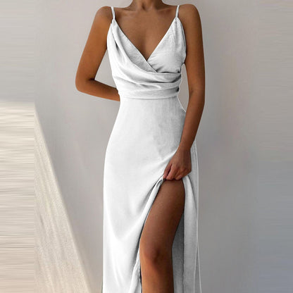 Women’s Sleeveless Draped Midi Dress