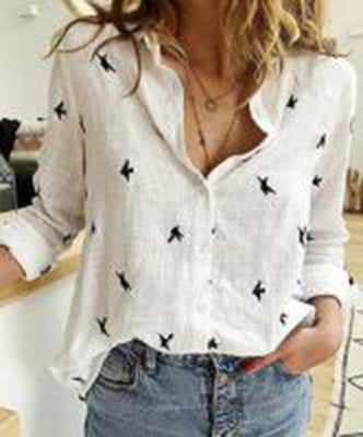 Women’s Lightweight Textured Long-Sleeve Blouse